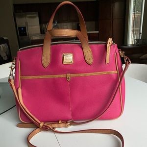 Pink Leather Dooney & Bourke crossbody purse